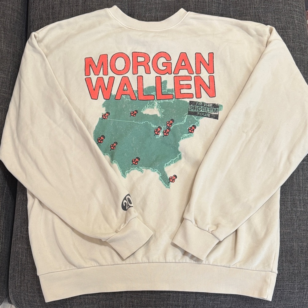 Morgan Wallen 2025 I’m The Problem Tour Crewneck Sweatshirt Large